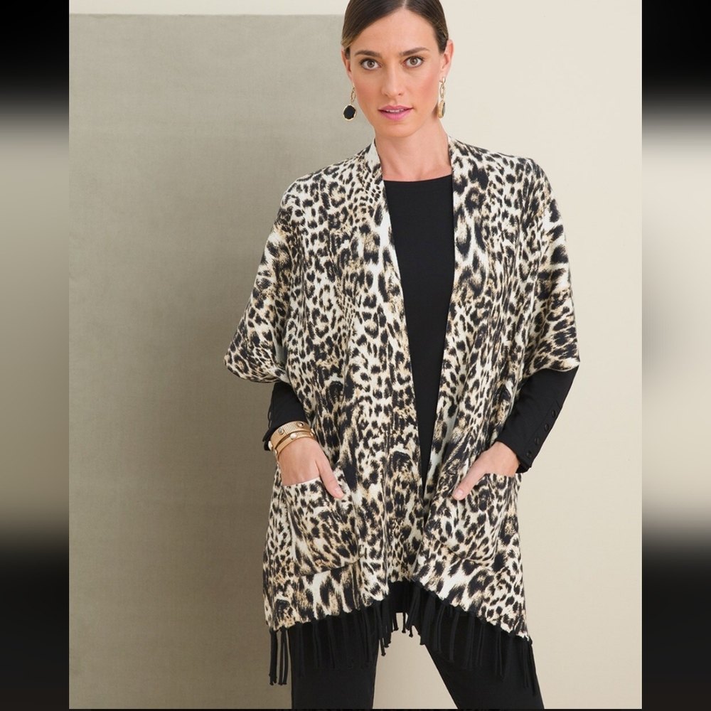 Chico's Leopard Print Cardigan